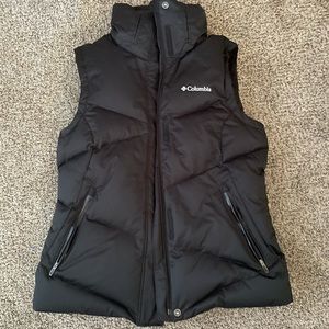 Black Columbia puffy vest, size medium